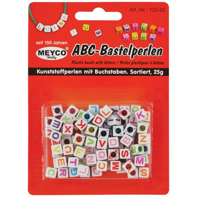 ABC plastperler fargede bokstaver
