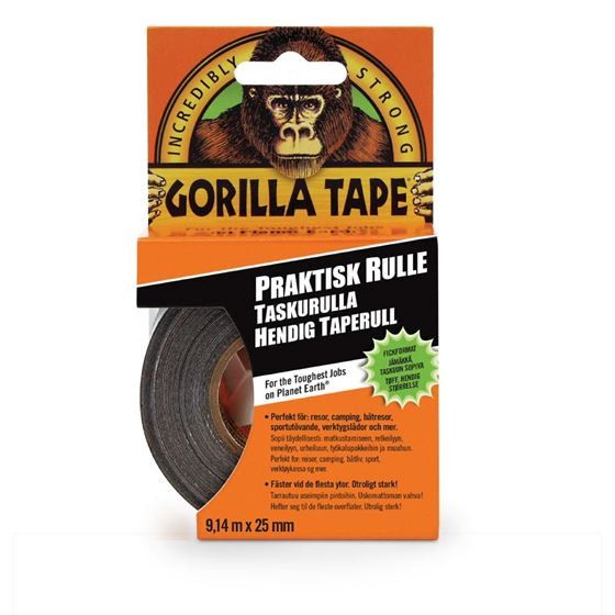 Gorilla - Tape sort 25mm x 9.14m