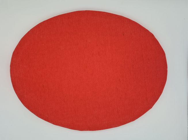 Farget lerret oval rød 35x45cm