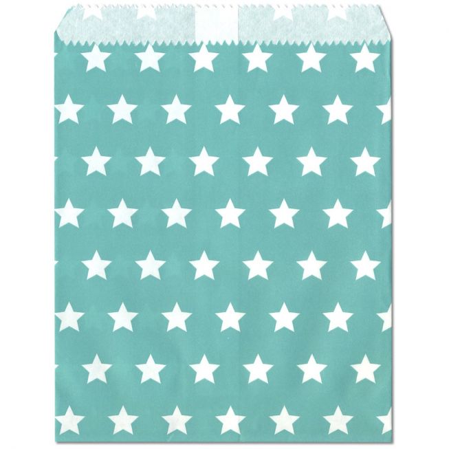 Papirpose stjerne blå