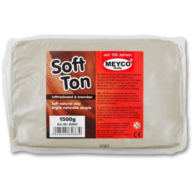 Soft Ton 1.5kg lys leire