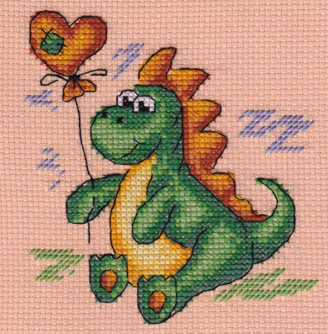 Embroidery kit - little dragon