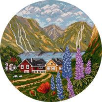 Diamond painting - fjord 34.5x34.5cm