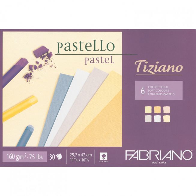 Tiziano Pastello 6 farger lys 29.7x42cm