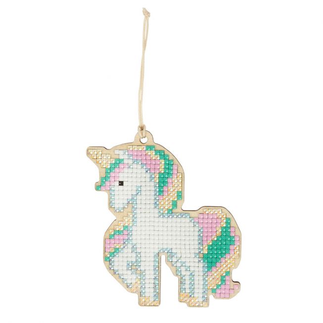 Diamond painting - unicorn pendant