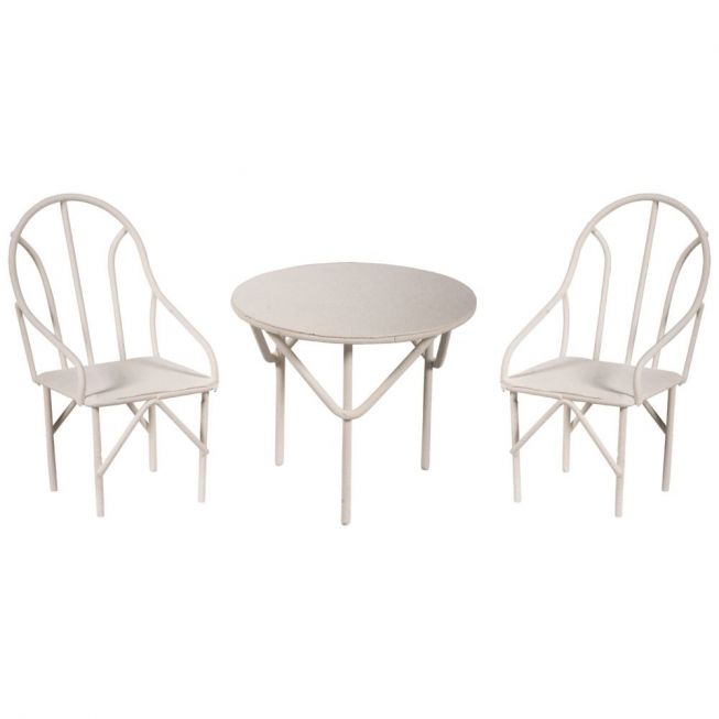 Mini stoler og bord hvit