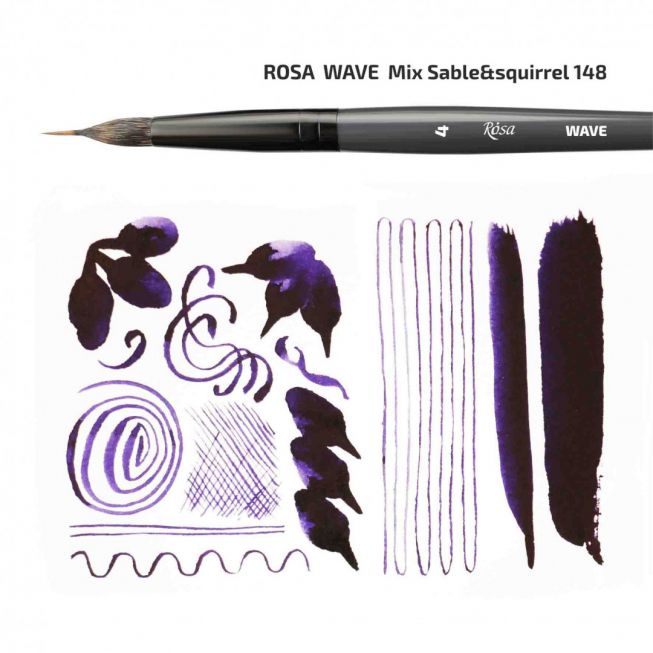 Rosa - Wave strekpensel 2