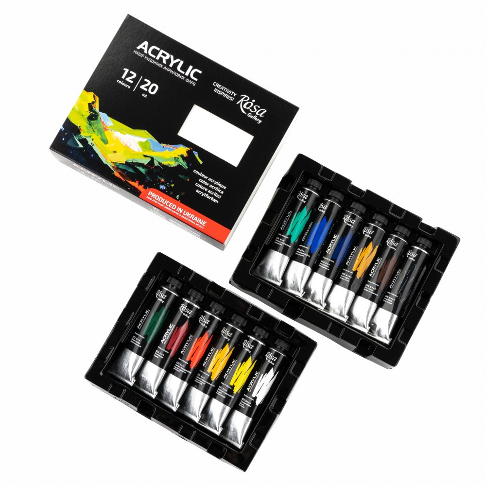 4823098505471_02_23224_1774214656 Rosa - Acrylic gallery sett 12x20ml - Bilde 1