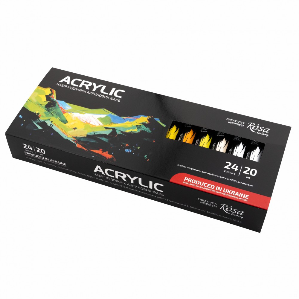 4823098505495_23226_1774253908 Rosa - Acrylic gallery sett 24x20ml - Bilde 1