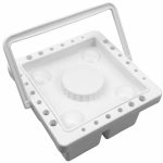 Penselvasker m/lokk plast 16.5x16.5cm