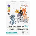 Rosa - Tegneark spiral kids 30ark 100g A4