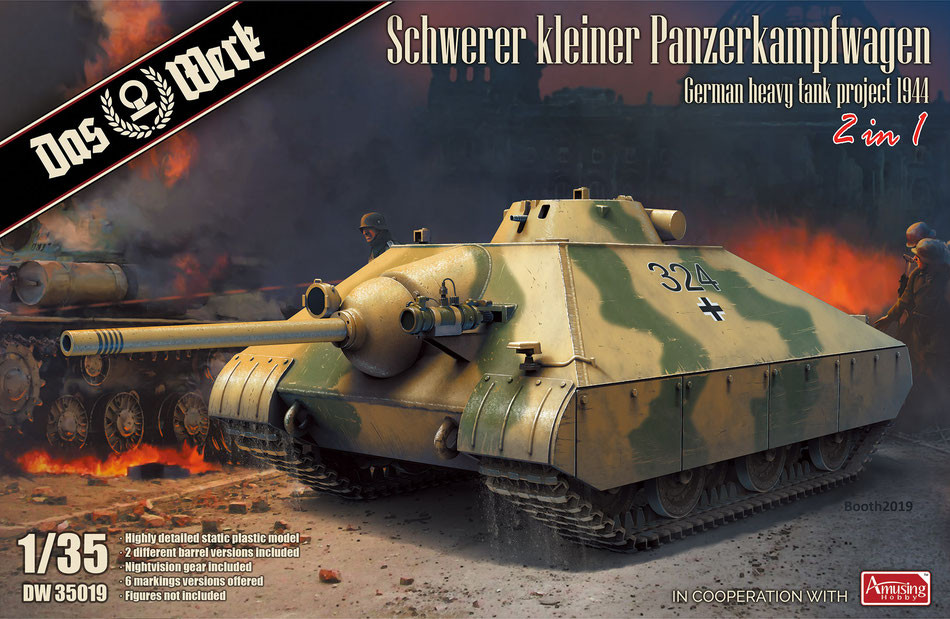 4260191520817_25756_1777827332 Das Werk - Schwerer kleiner pz.kpfw. heavy tank prosject -44 1:35 - Bilde 1