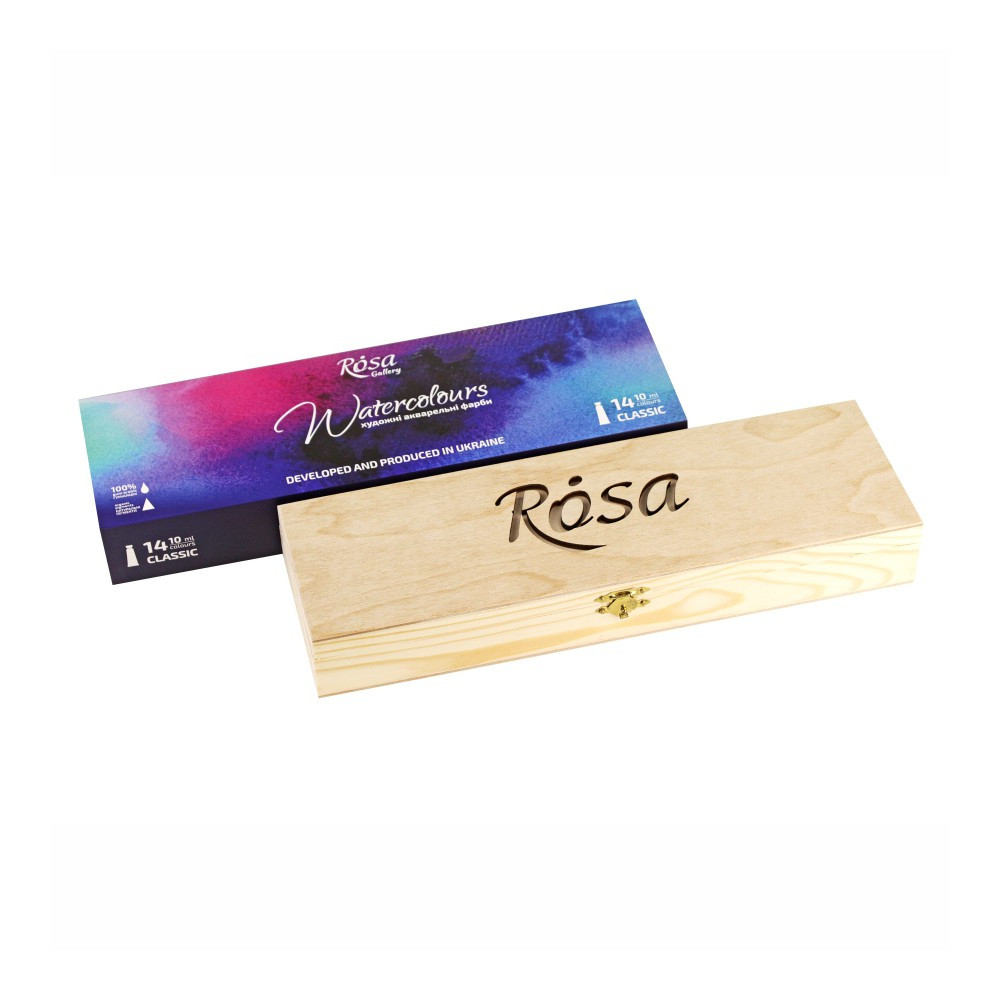 4823098514008_23968_1777743287 Rosa - Watercolour gallery treeske sett 14x10ml - Bilde 1
