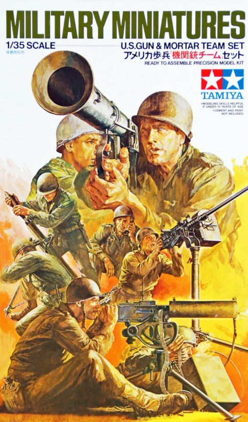 4950344992607_25784_1777847152 Tamiya - US gun & mortar team 1:35 - Bilde 1